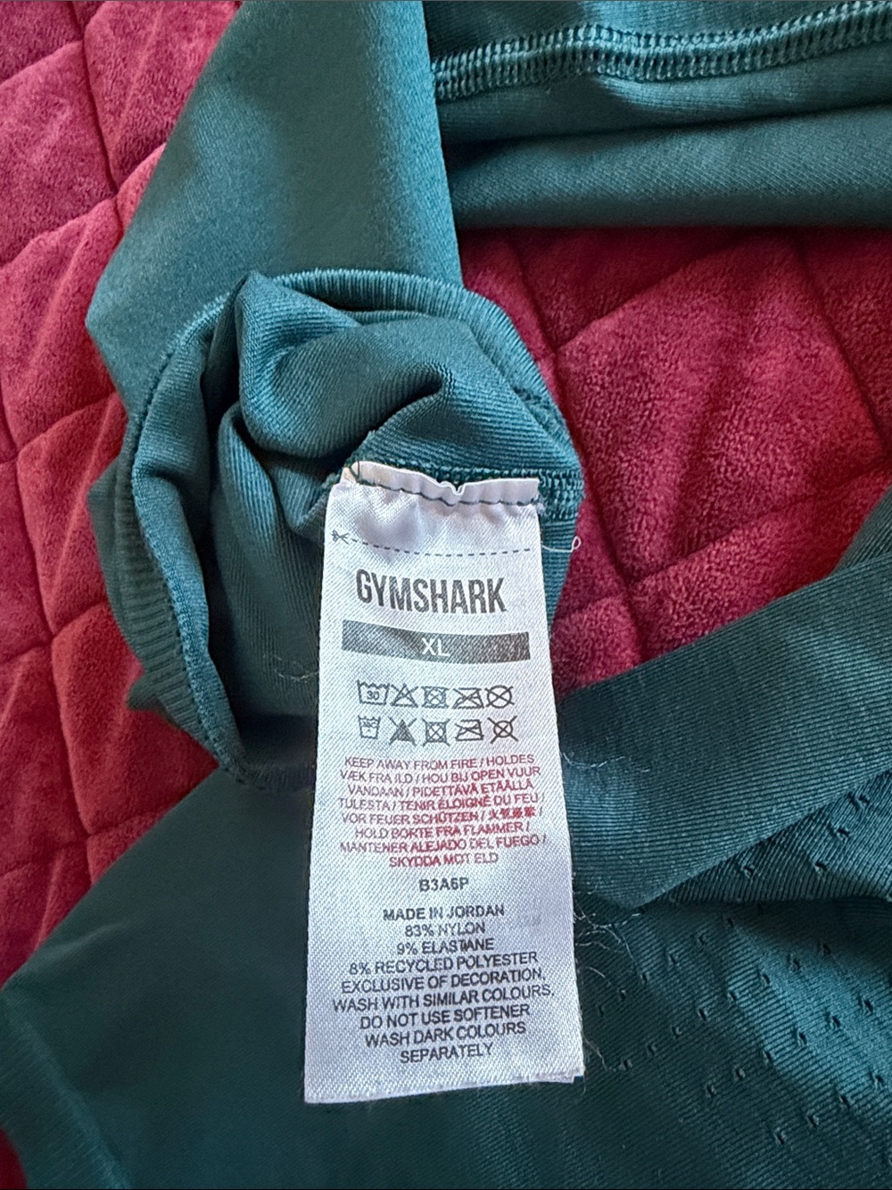 Gymshark Seamless High-Waist Teal Athletic Shorts - Picture 4 of 4
